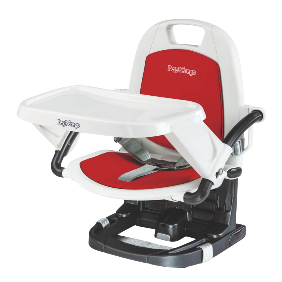 مقعد معزز قابل للتعديل من Peg Perego RIALTO، أحمر فراجولا مستعمل بحب و مجدد