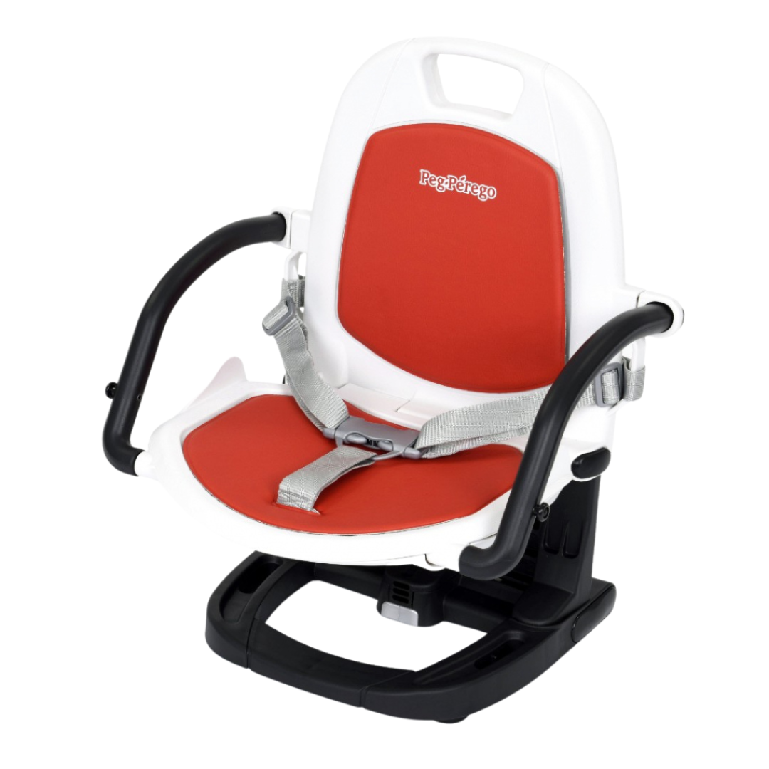 مقعد معزز قابل للتعديل من Peg Perego RIALTO، أحمر فراجولا مستعمل بحب و مجدد