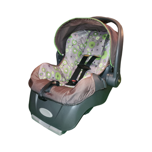 Preloved Evenflo Embrace Car Seat + Base, Kiwi