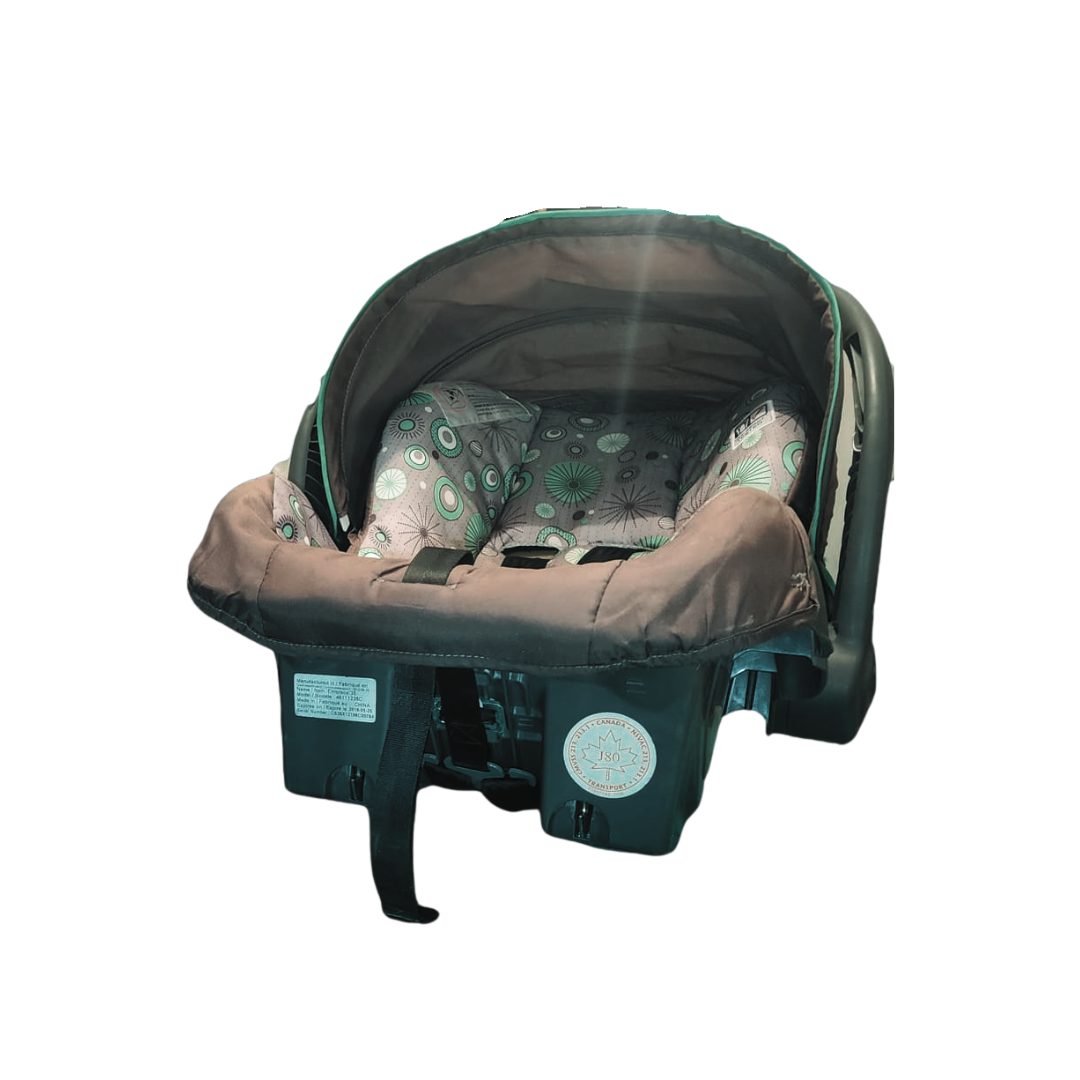 Preloved Evenflo Embrace Car Seat + Base, Kiwi