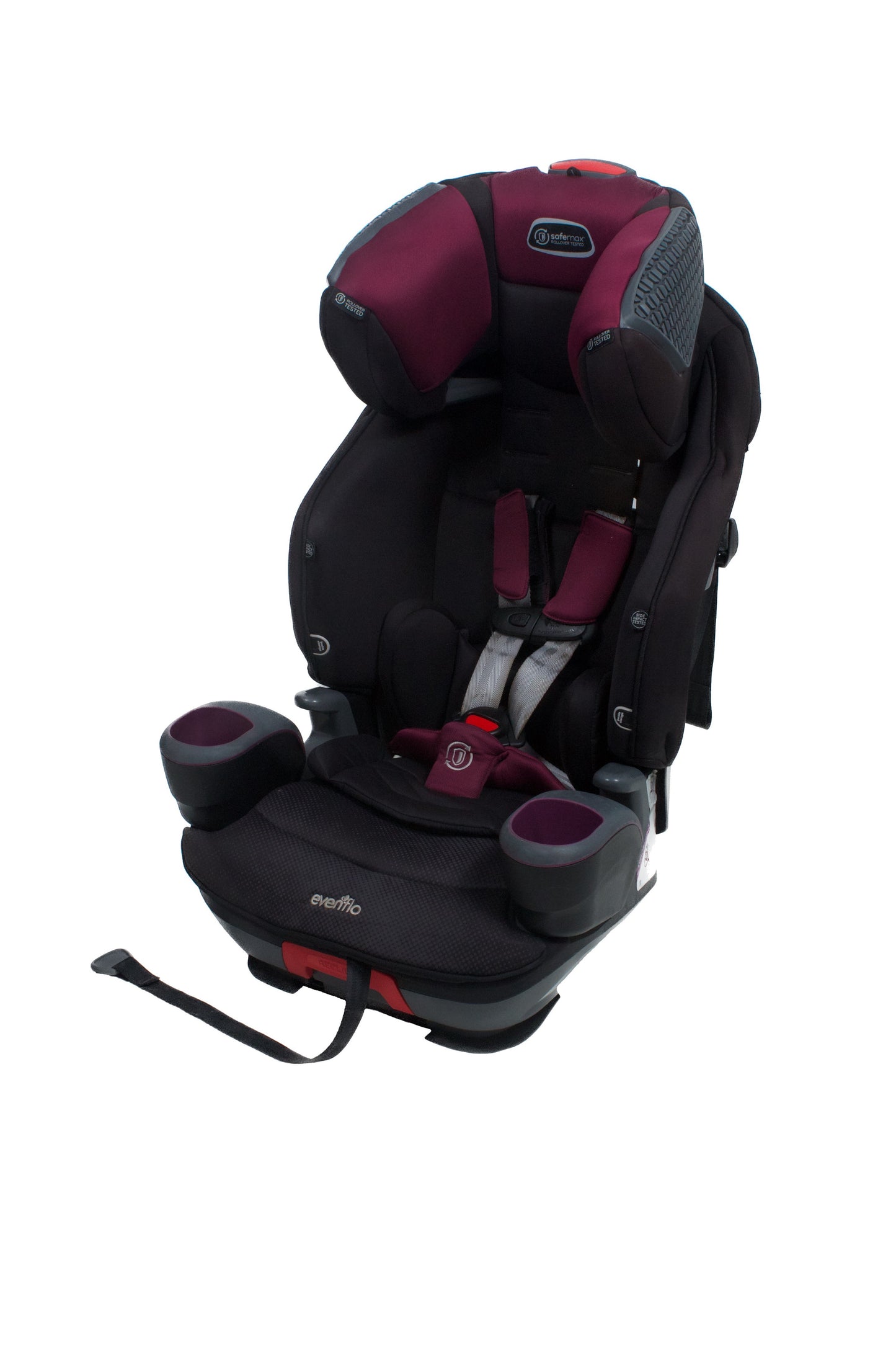 Preloved Evenflo SAFEMAX 3-IN-1 Booster Car Seat Black/Burgundy