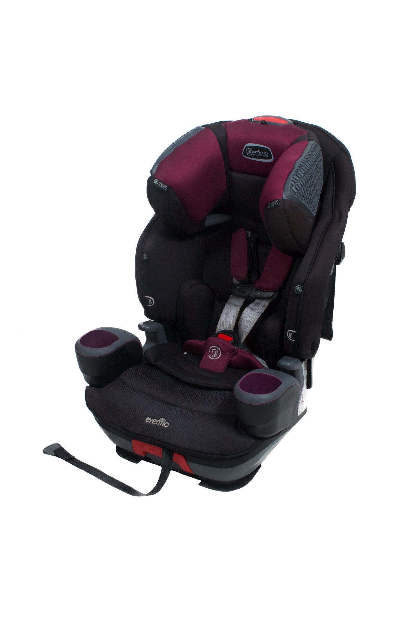 Preloved Evenflo SAFEMAX 3-IN-1 Booster Car Seat Black/Burgundy