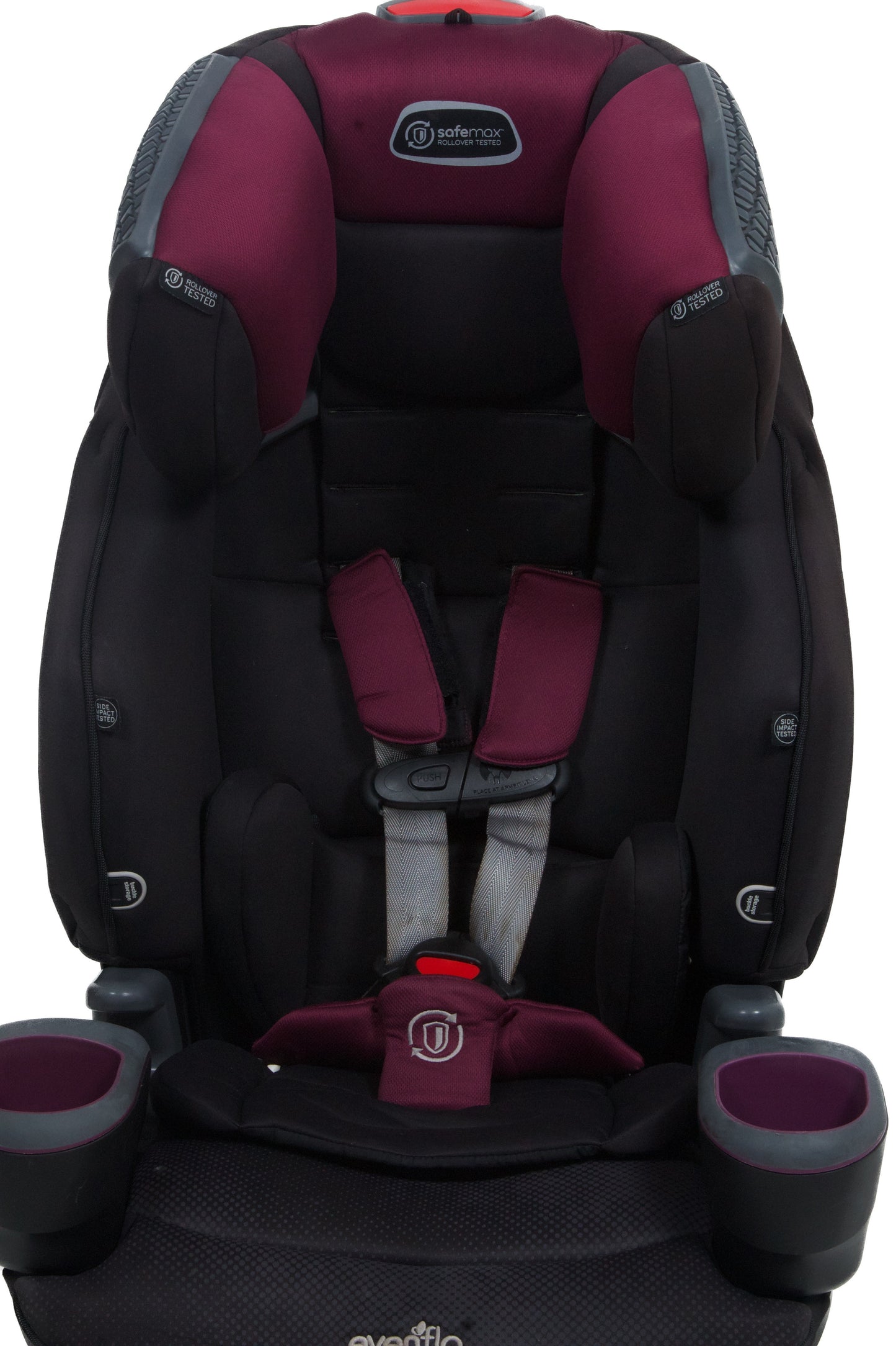Preloved Evenflo SAFEMAX 3-IN-1 Booster Car Seat Black/Burgundy