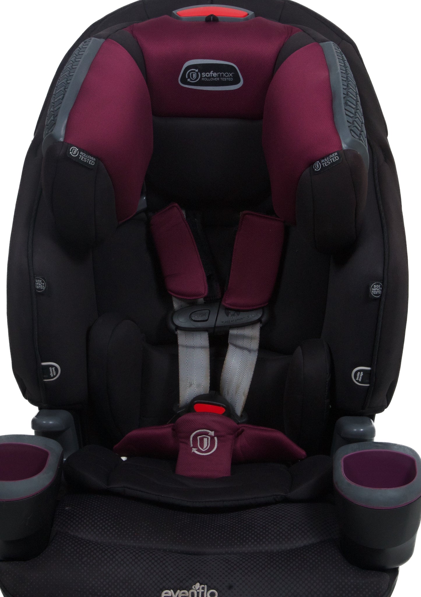 Preloved Evenflo SAFEMAX 3-IN-1 Booster Car Seat Black/Burgundy