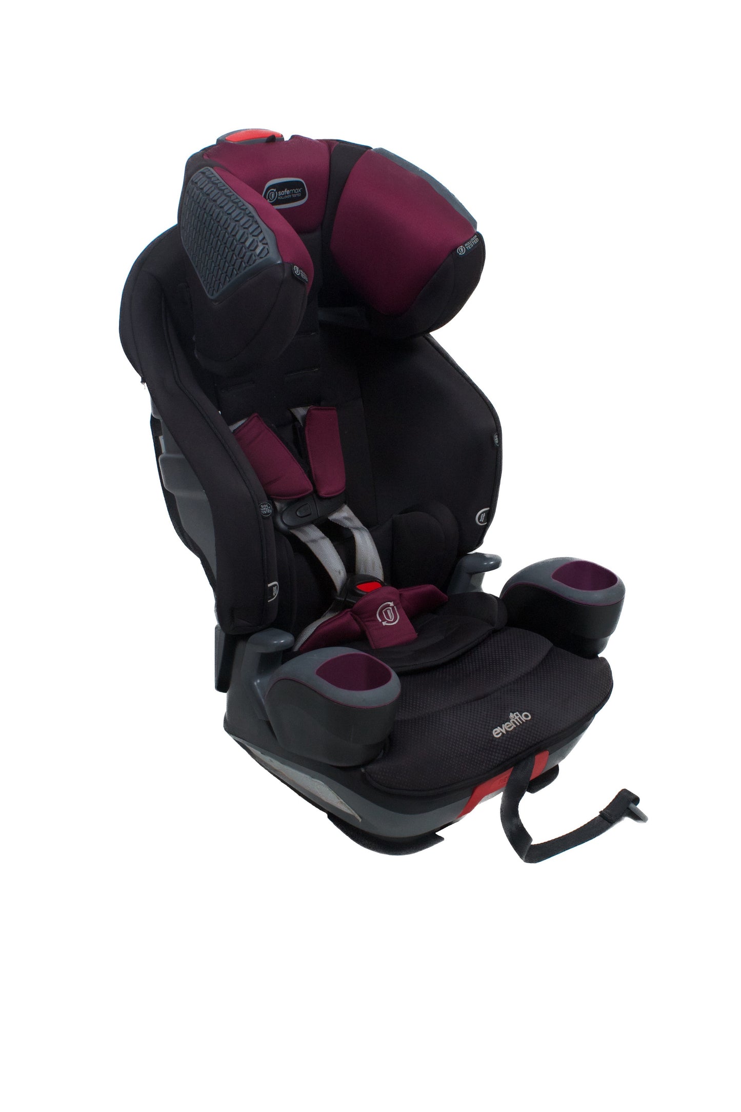 Preloved Evenflo SAFEMAX 3-IN-1 Booster Car Seat Black/Burgundy