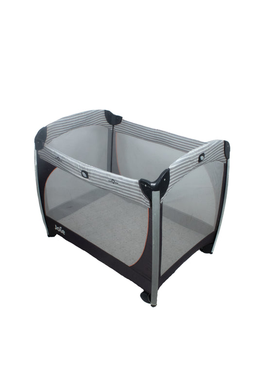Preloved Joie Commuter Travel Cot, Black/Grey