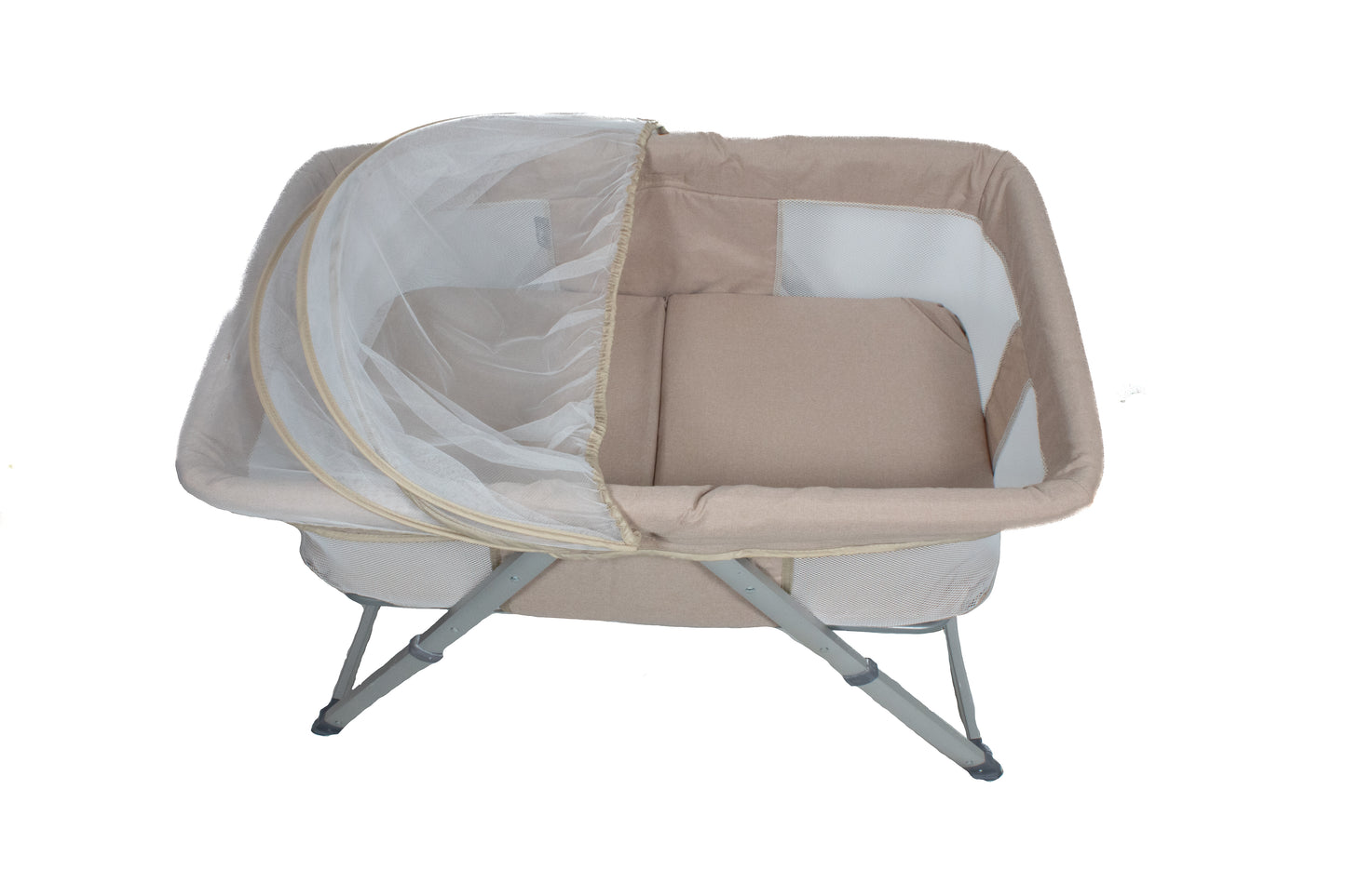 Preloved Juniors Drew Foldable Baby Bassinet, Golden Beige