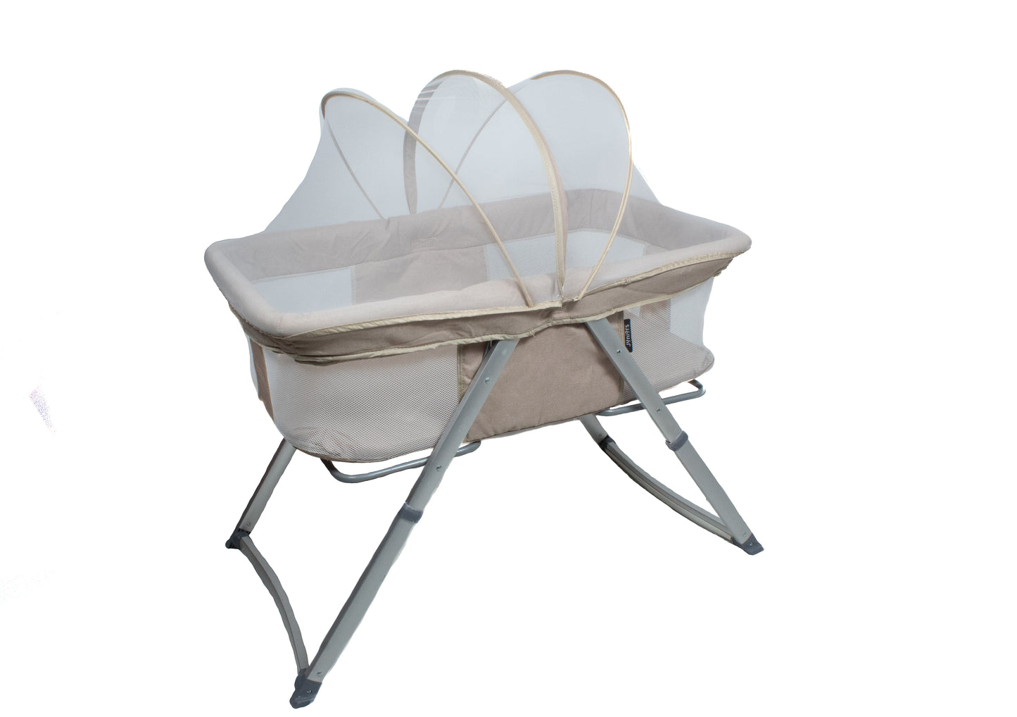 Preloved Juniors Drew Foldable Baby Bassinet, Golden Beige