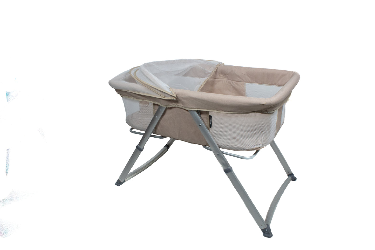 Preloved Juniors Drew Foldable Baby Bassinet, Golden Beige