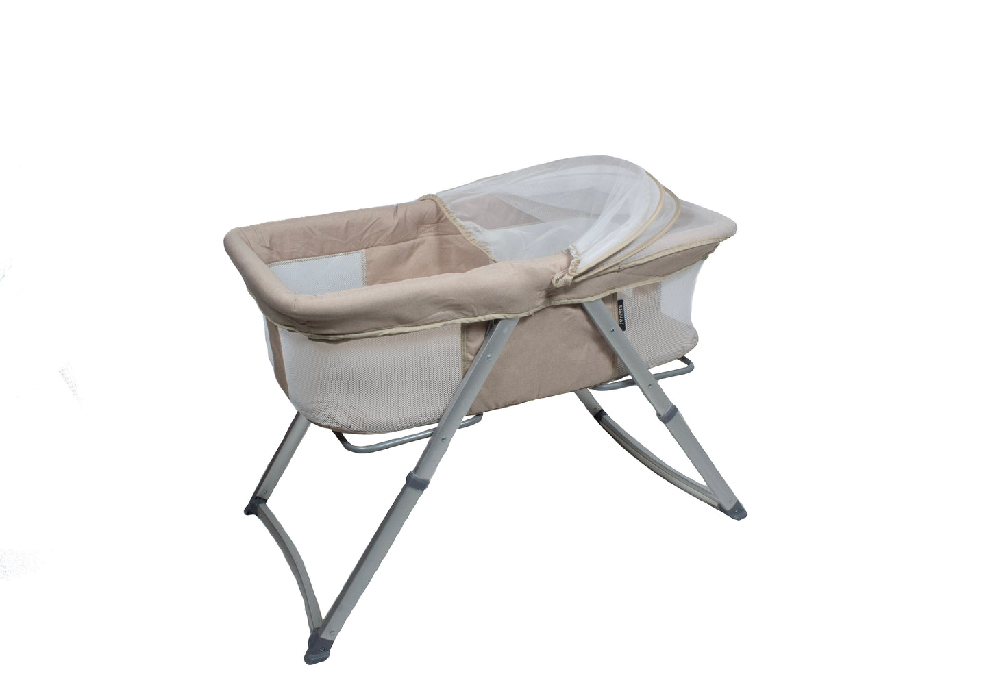 Preloved Juniors Drew Foldable Baby Bassinet, Golden Beige