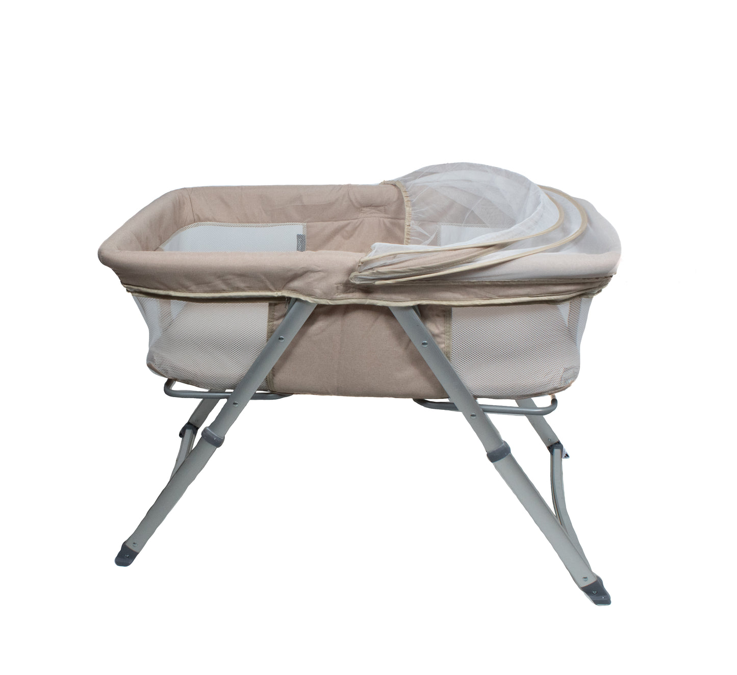 Preloved Juniors Drew Foldable Baby Bassinet, Golden Beige