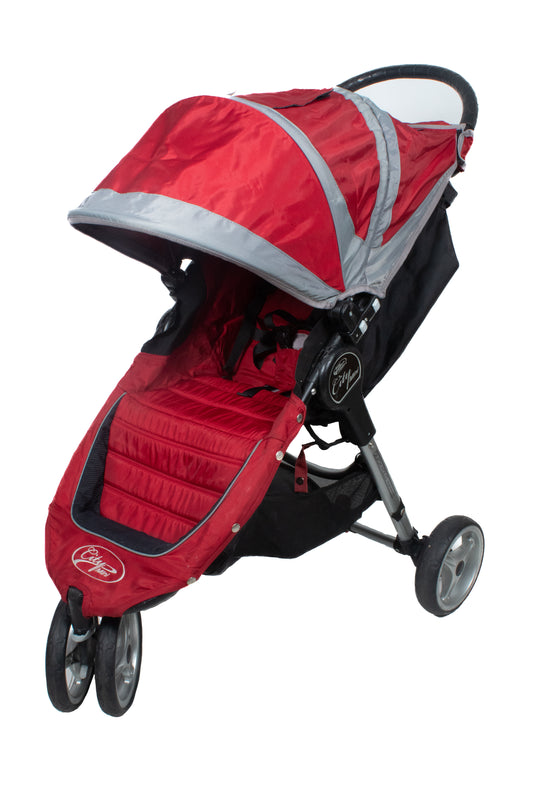 Preloved Baby Jogger City Mini Pushchair Stroller, Red