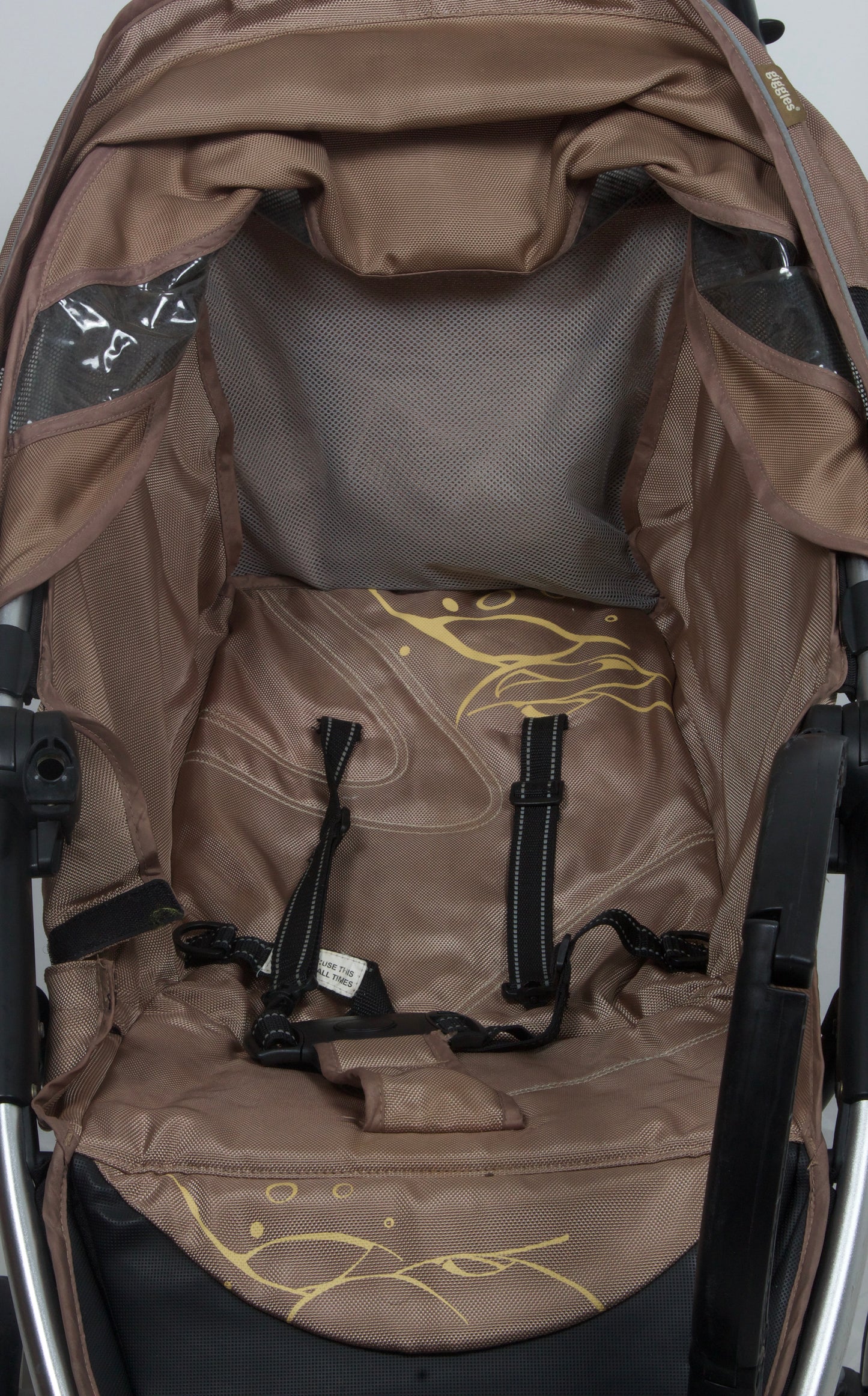 Preloved Giggles Stroller Buggy, Brown Beige