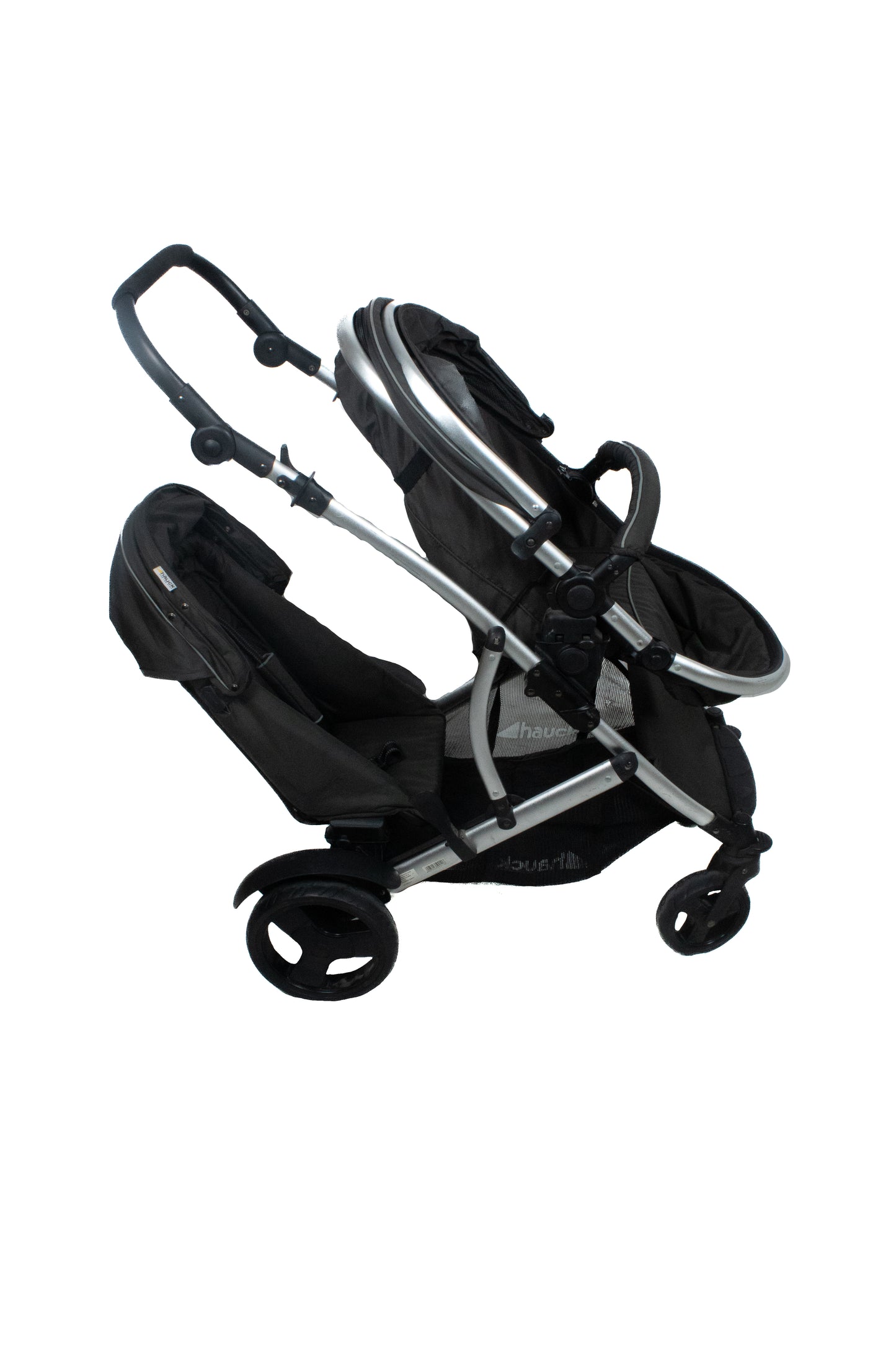 Preloved Hauck Duett 2 Double Pushchair, Black