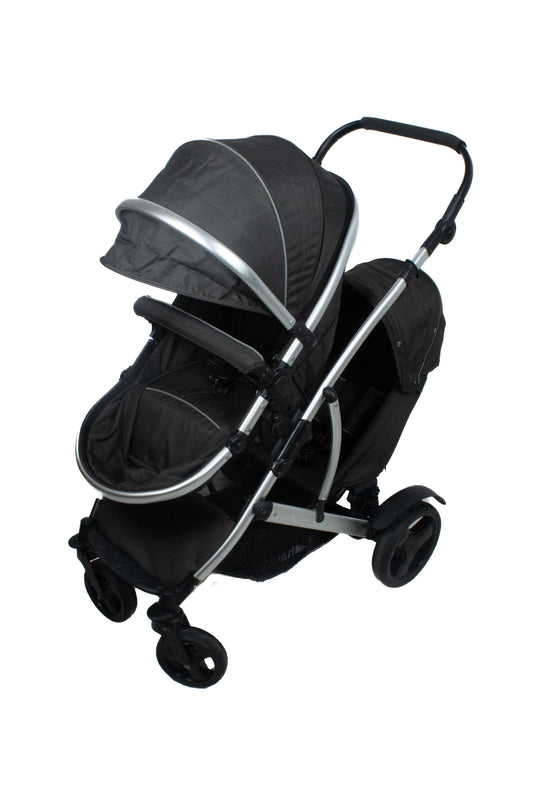 Preloved Hauck Duett 2 Double Pushchair, Black