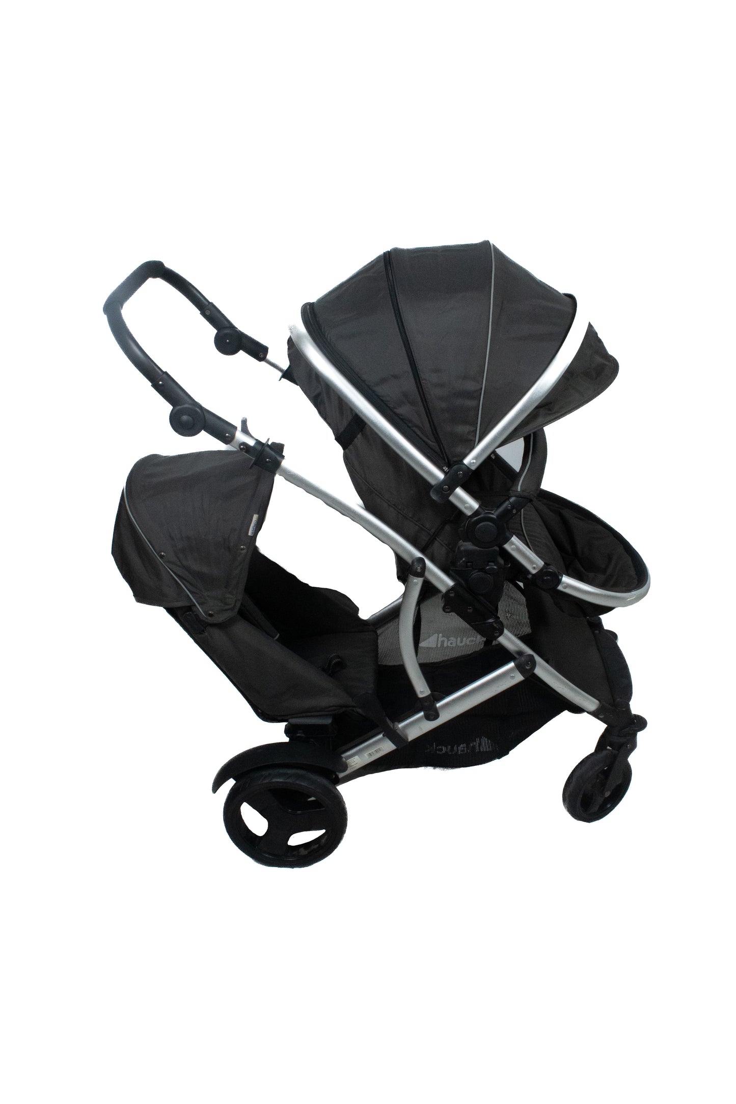 Preloved Hauck Duett 2 Double Pushchair, Black