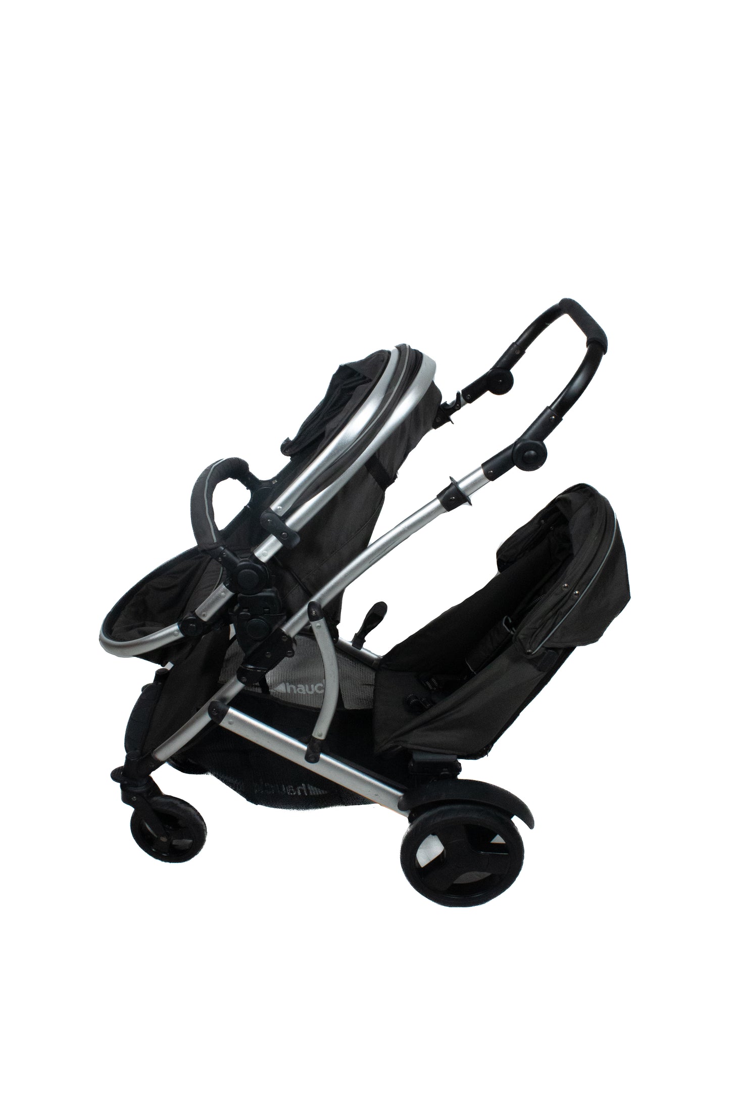 Preloved Hauck Duett 2 Double Pushchair, Black