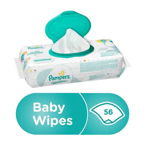 Pampers Sensitive Baby Wipes, 56 Wipes