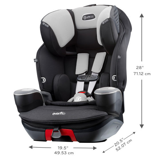 Preloved Evenflo SAFEMAX 3-IN-1 Booster Car Seat Black/Burgundy