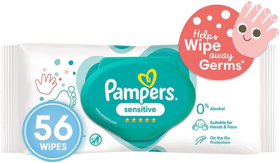Pampers Sensitive Baby Wipes, 56 Wipes