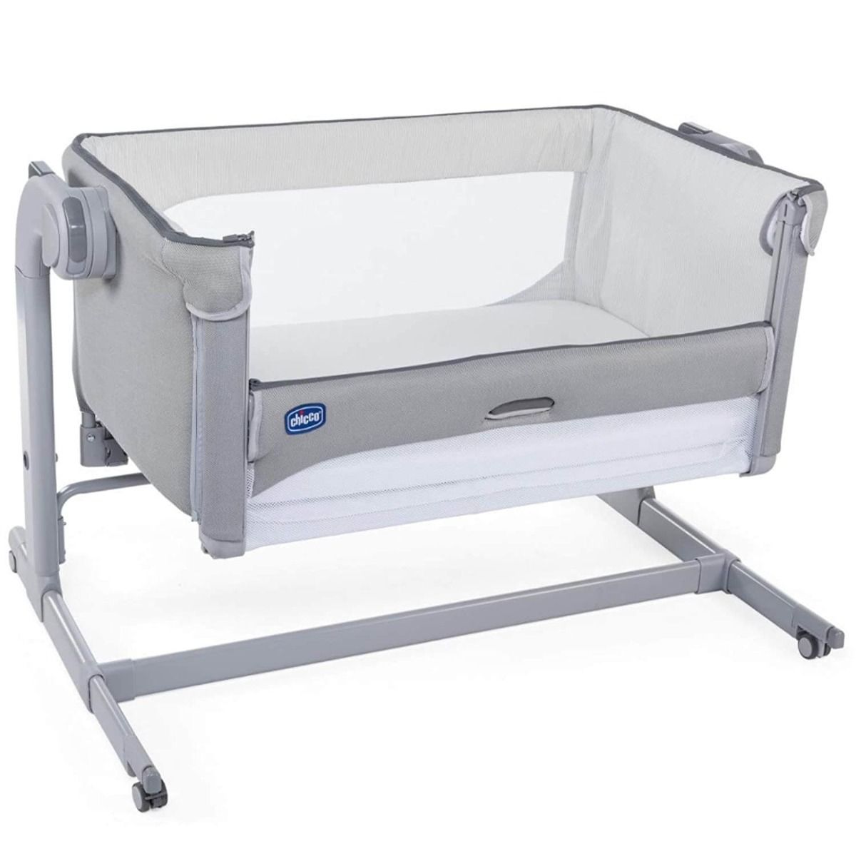 Open Box Chicco Next2Me Magic Evo Bedside Crib, Grey