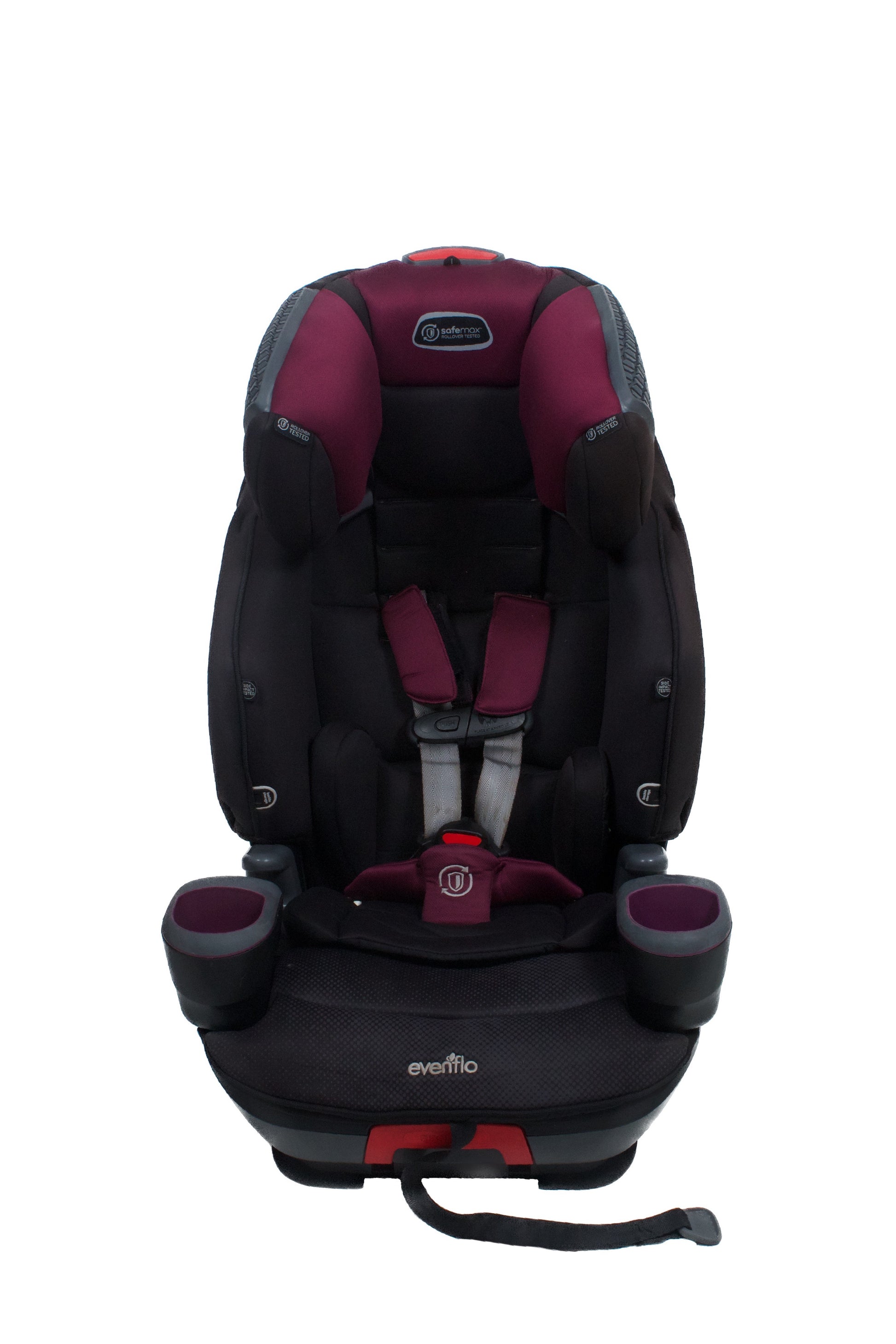 evenflo safemax 3 in 1 car seat Preloved Evenflo SAFEMAX 3-IN-1 Booster Car Seat Black/Burgundy – Kiddo