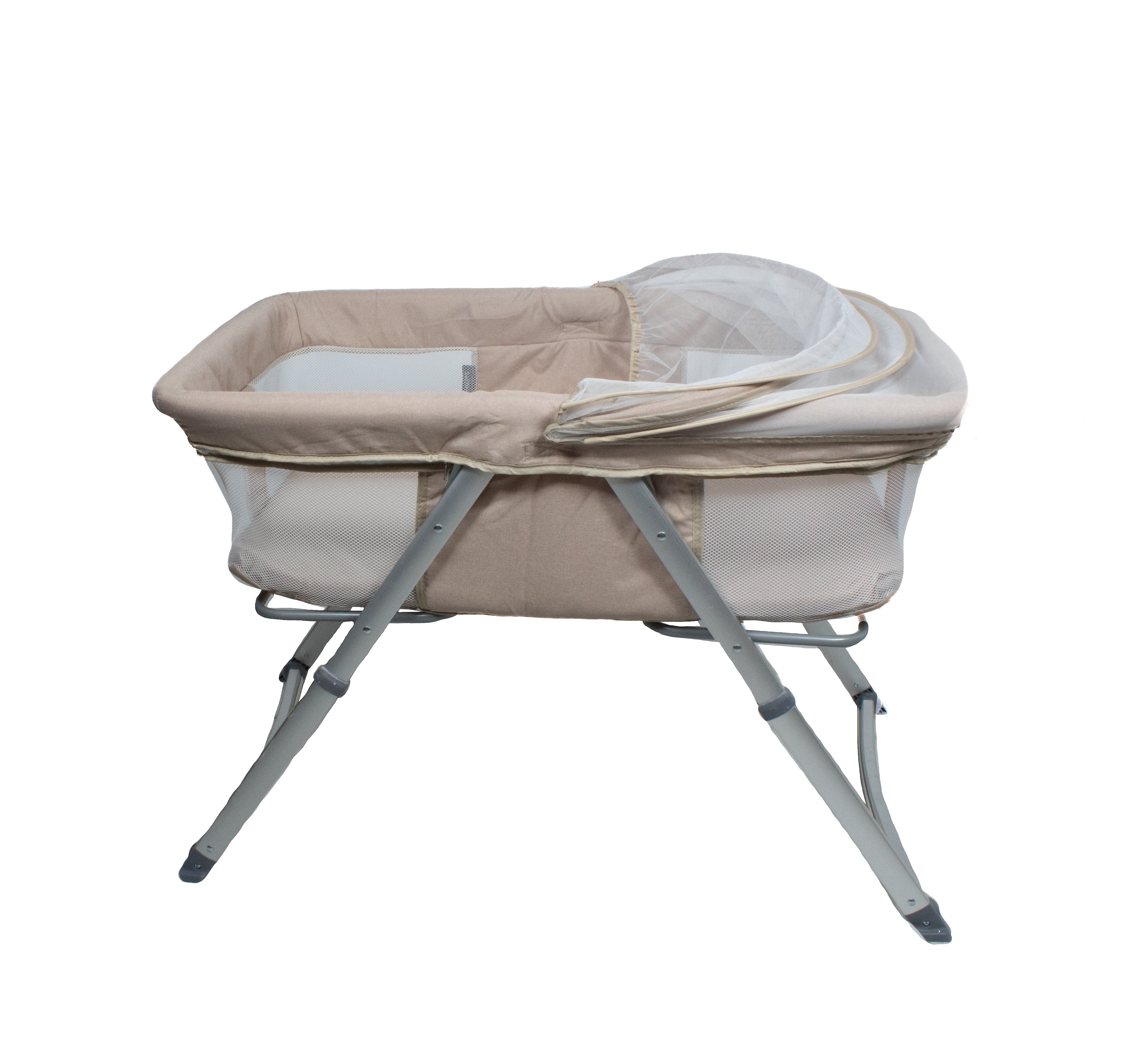 Preloved Juniors Drew Foldable Baby Bassinet Golden Beige Kiddo