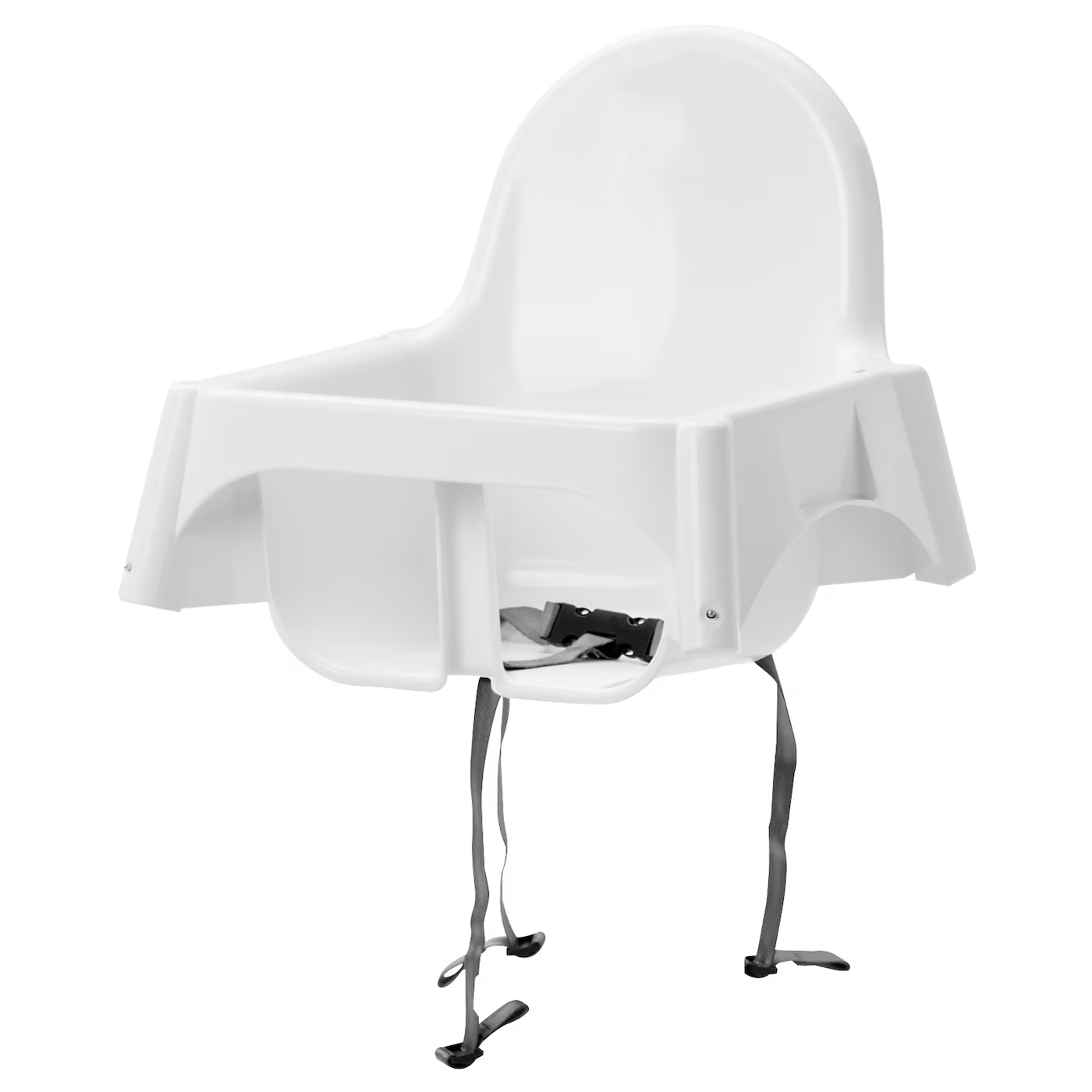 Preloved Ikea ANTILOP Highchair with tray, white/silver-colour