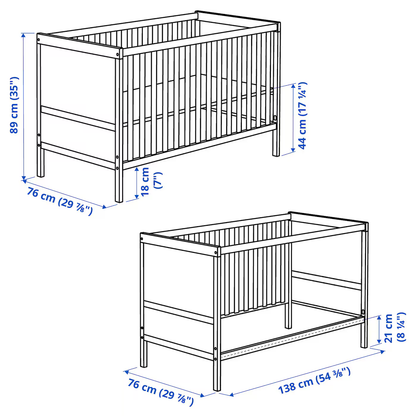 Open Box IKEA SUNDVIK Cot, White